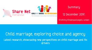 Summary: Child marriage, Exploring choice and agency. Latest research, showcasing new perspectives on child marriage and its drivers